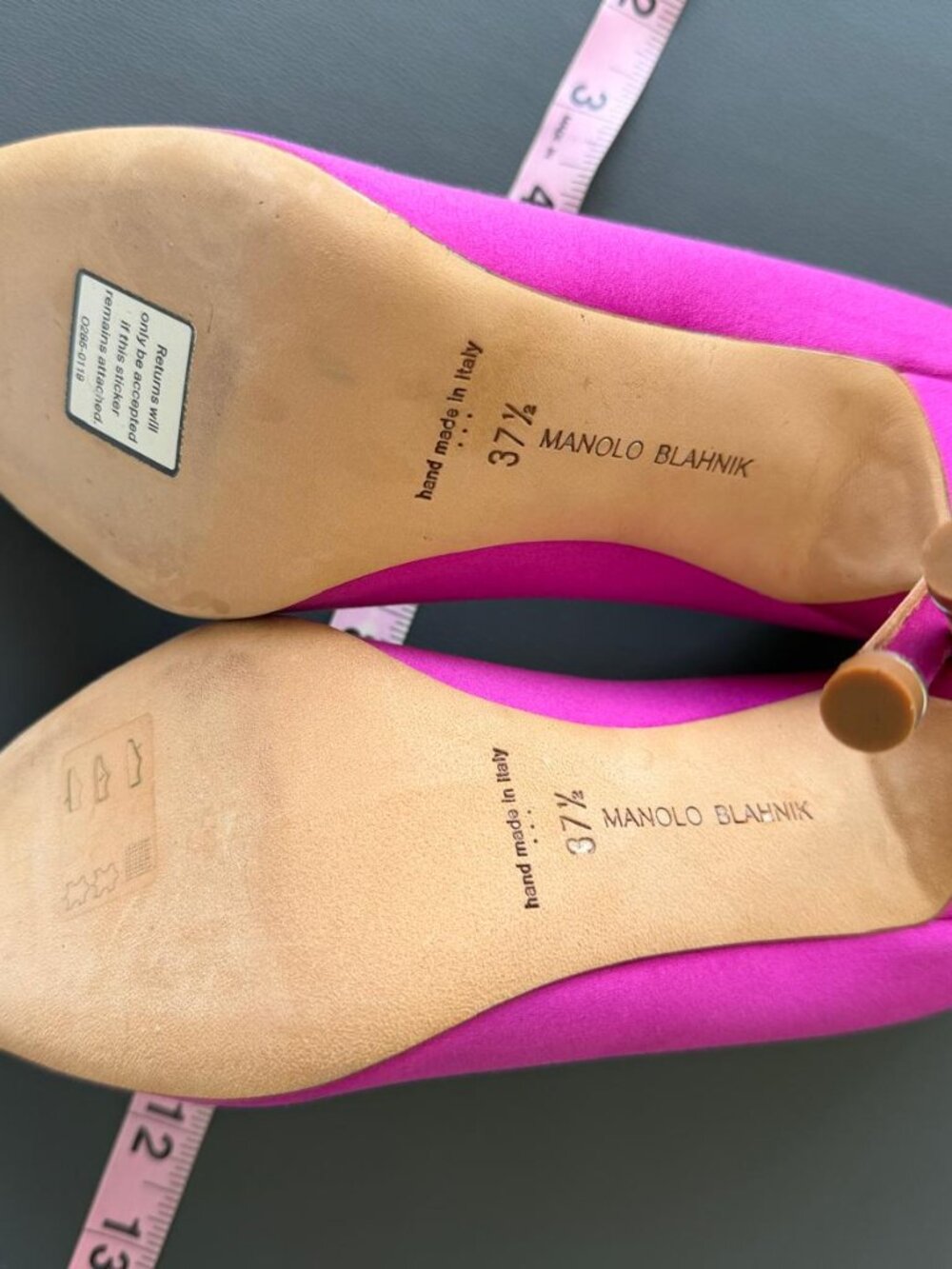 Bundle - Manolo Blahnik Hot Pink Satin Crystal Heels — Brand New 💕✨ - Picture 7 of 12